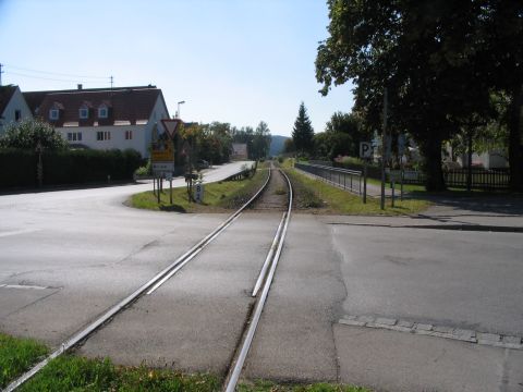 Bahnbergang in Fischach