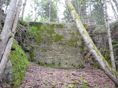 Beginn des ersten Felseinschnittes