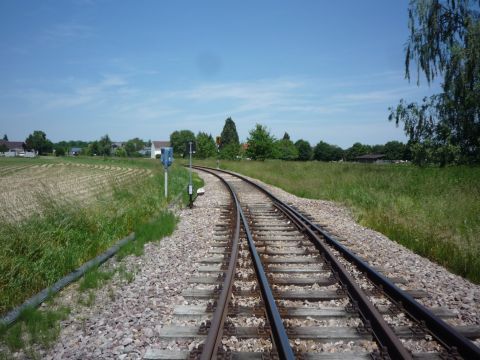 Einmndung der alten Strecke Schwarzach - Rastatt