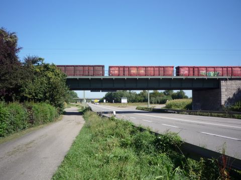 Brcke der Bahnlinie Appenweier - Straburg
