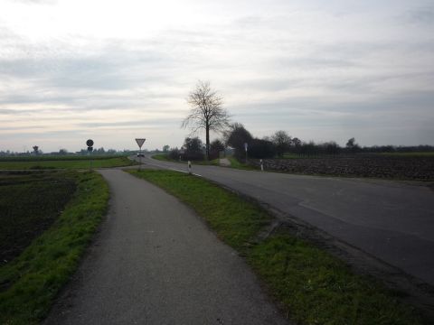 Bahnbergang ber die Strae von Meienheim nach Ottenheim