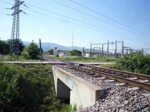 Bahnbergang mit Brcke