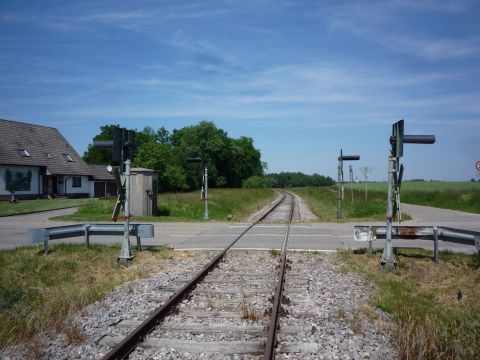 Bahnbergang ber die Grnfeldstrae